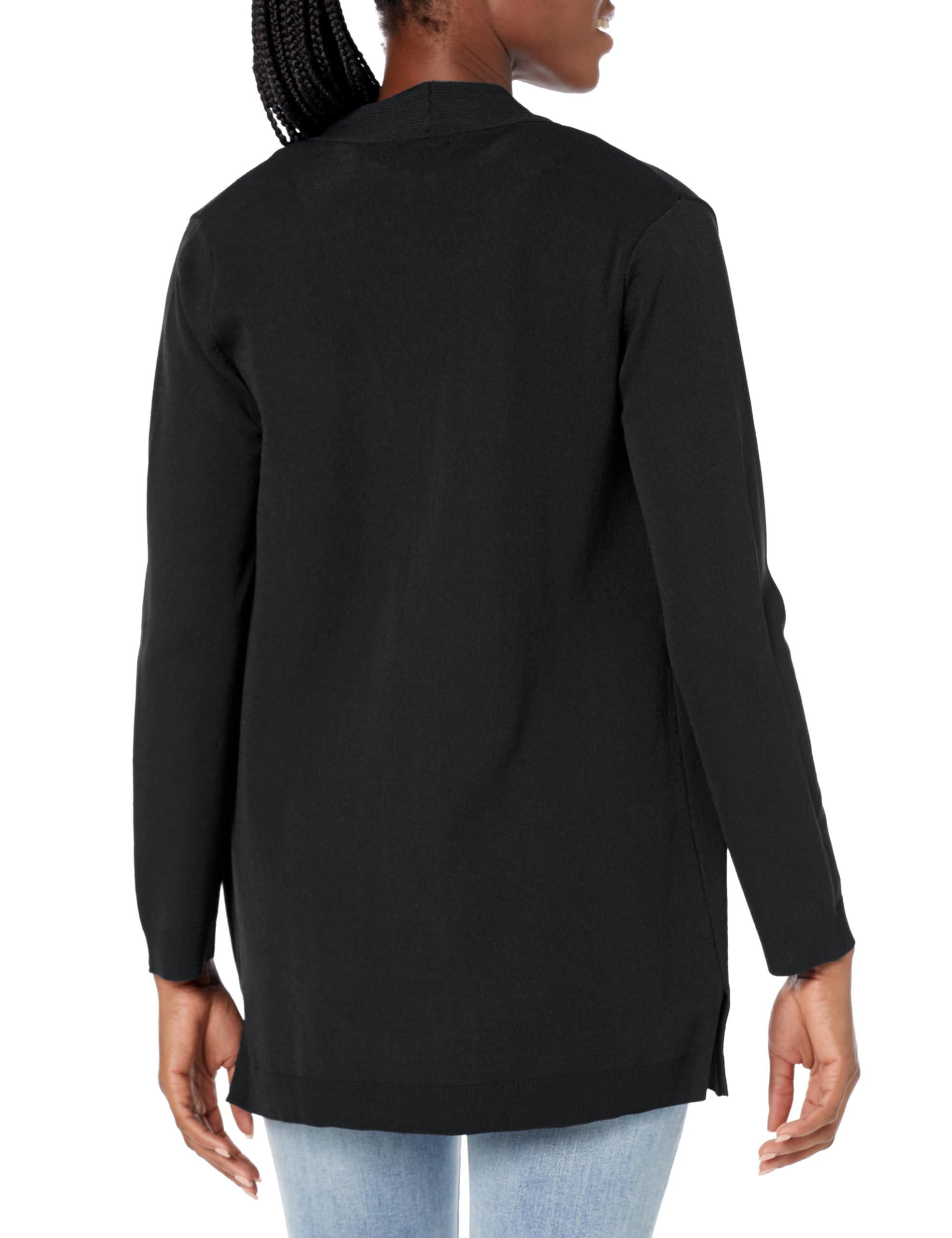 Jones New York Women's Icon Open Front Cardigan Sweater - Soft Lightweight Knit Wrap Cardigan for Women - Perfect for Office, Layering & Casual Outfits