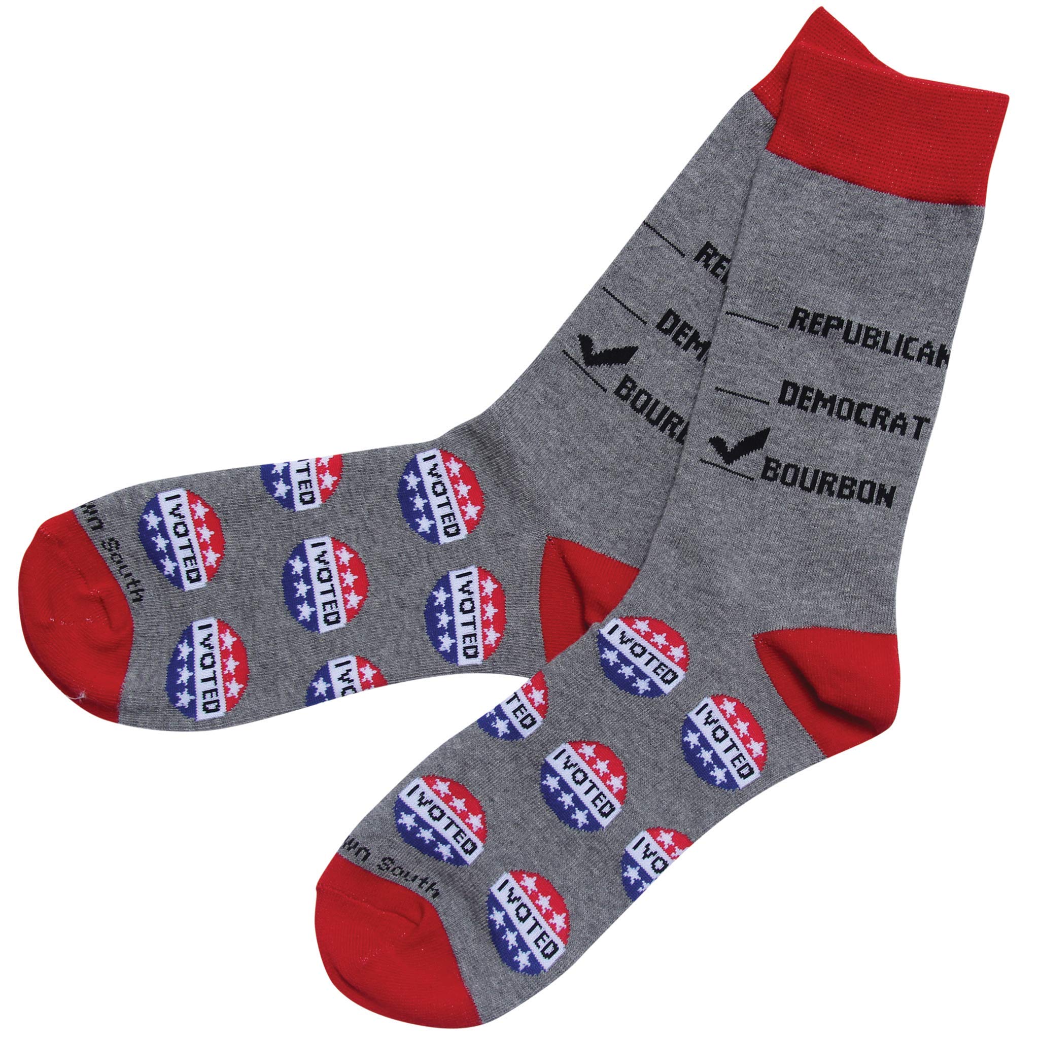 Funny Political Novelty Socks for Men & Women - Vote for Bourbon Election Socks - Perfect for Campaign Parties, Voting Day & Political Gift Giving