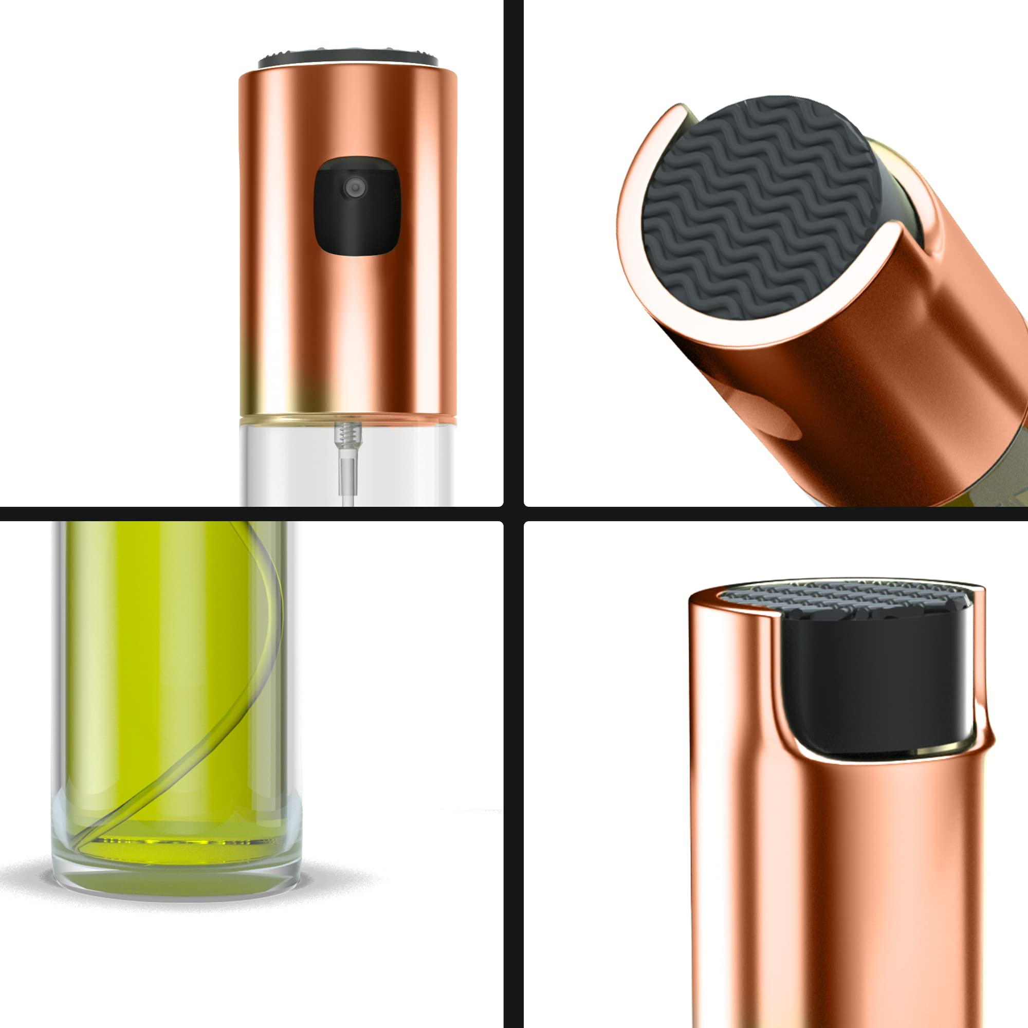 Premium Glass Oil Sprayer for Cooking - 100ml Olive Oil Mister Bottle for Air Fryer, Baking, Salad, Grilling & BBQ | Portable Kitchen Gadget for Healthy Cooking & Meal Prep
