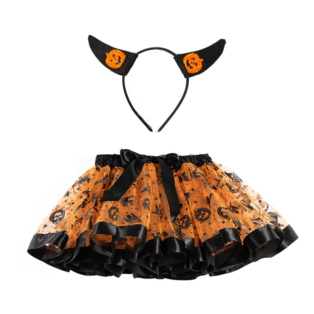 Kids Halloween Skirt - Spooky Costume Dress for Girls & Boys - Perfect for Trick or Treating & Halloween Parties
