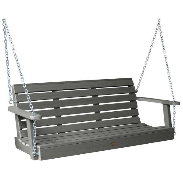 Weatherly Porch Swing - Heavy Duty Outdoor Hanging Chair with Stand - Perfect for Backyard, Garden, Patio Relaxation - USA Made