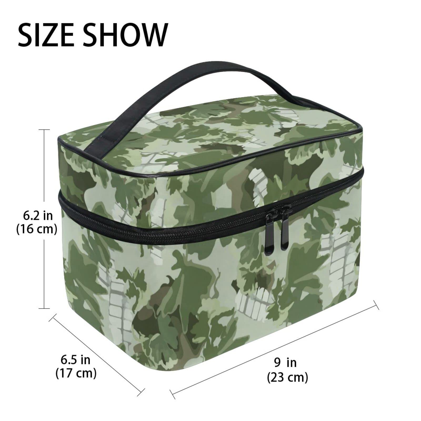 Forest Camouflage Makeup Bag - Large Travel Toiletry Organizer for Women | Perfect for Camping & Outdoor Trips