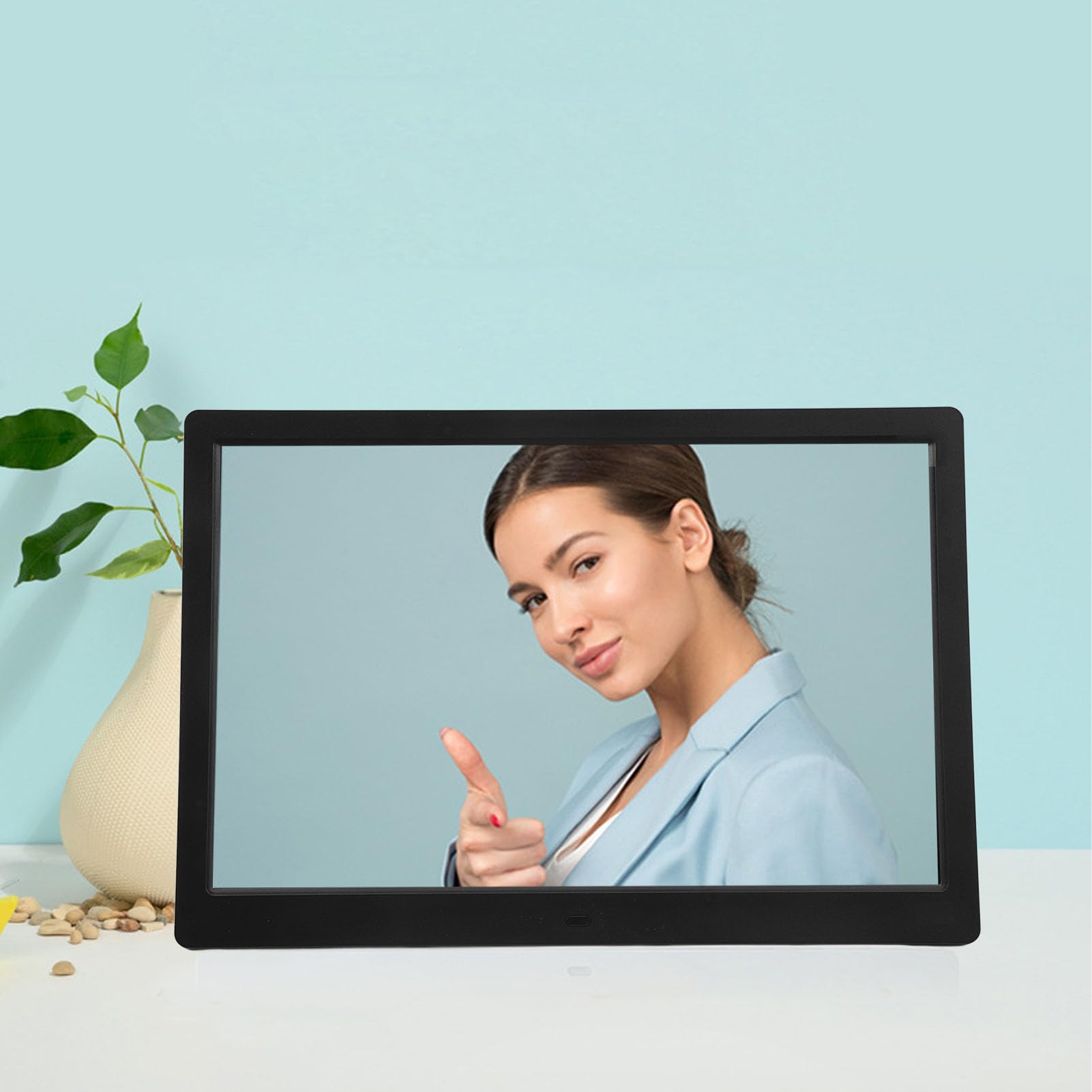 14.1 Inch Large Digital Picture Frame - HD Display with Video Playback, Remote Control & Built-in Speaker (100-240V) - Perfect for Home Decor, Office Display & Gift Giving