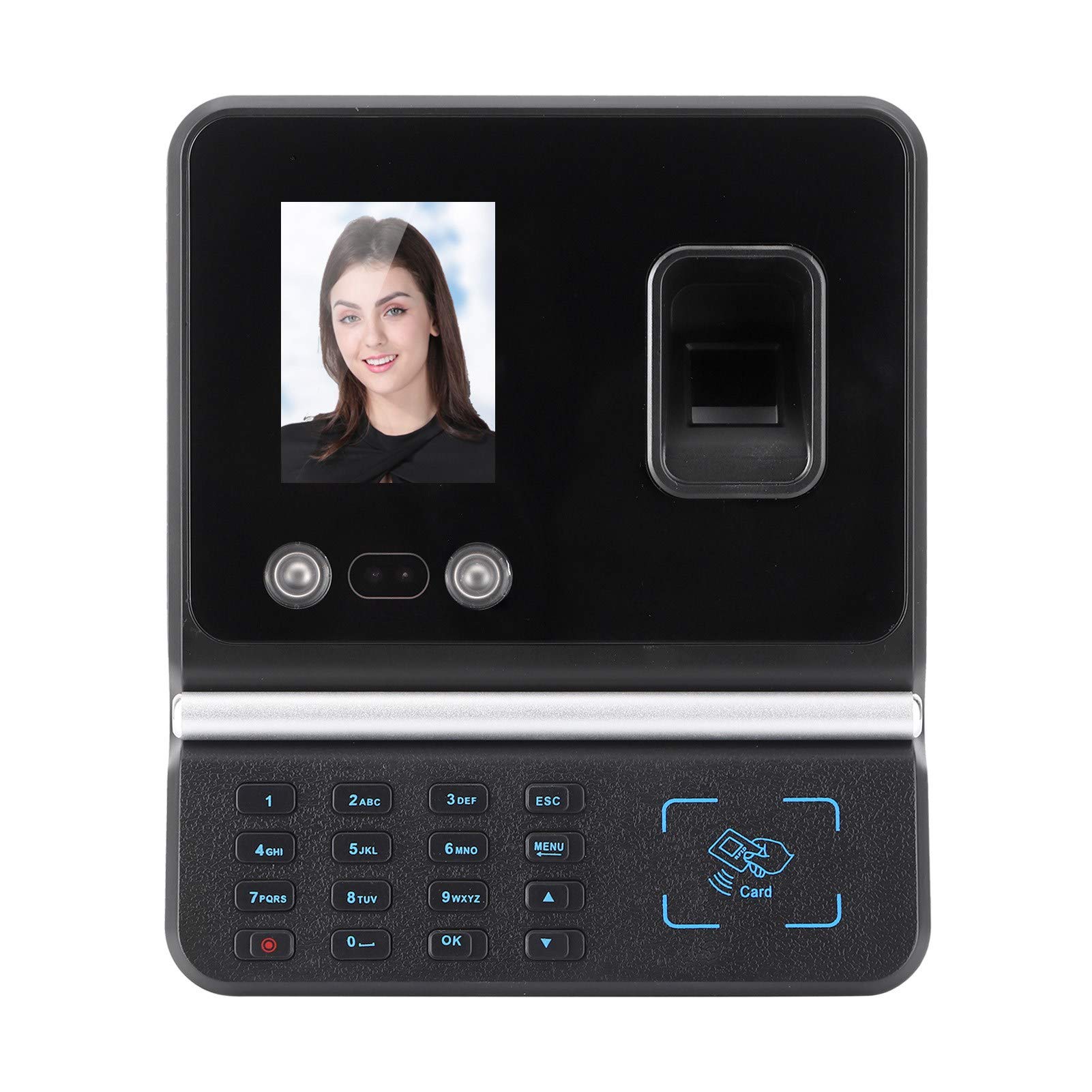 Biometric Fingerprint Attendance Machine - Smart Password, Card, Face & Fingerprint Recognition for Employee Time Clock with 2.8