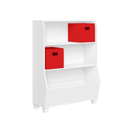 White With Red Bins