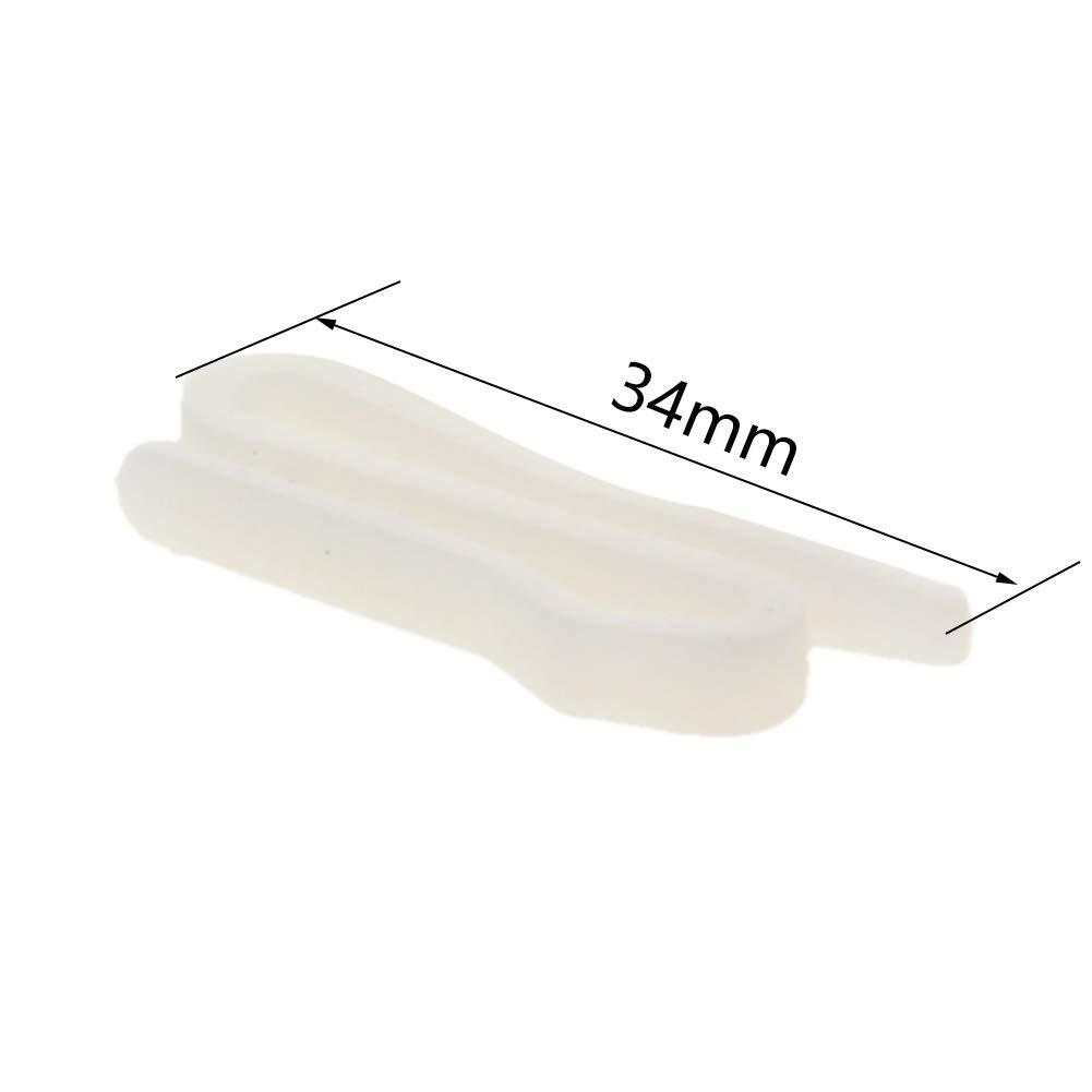 MroMax 10PCS White Plastic Curtain Hooks 1.34