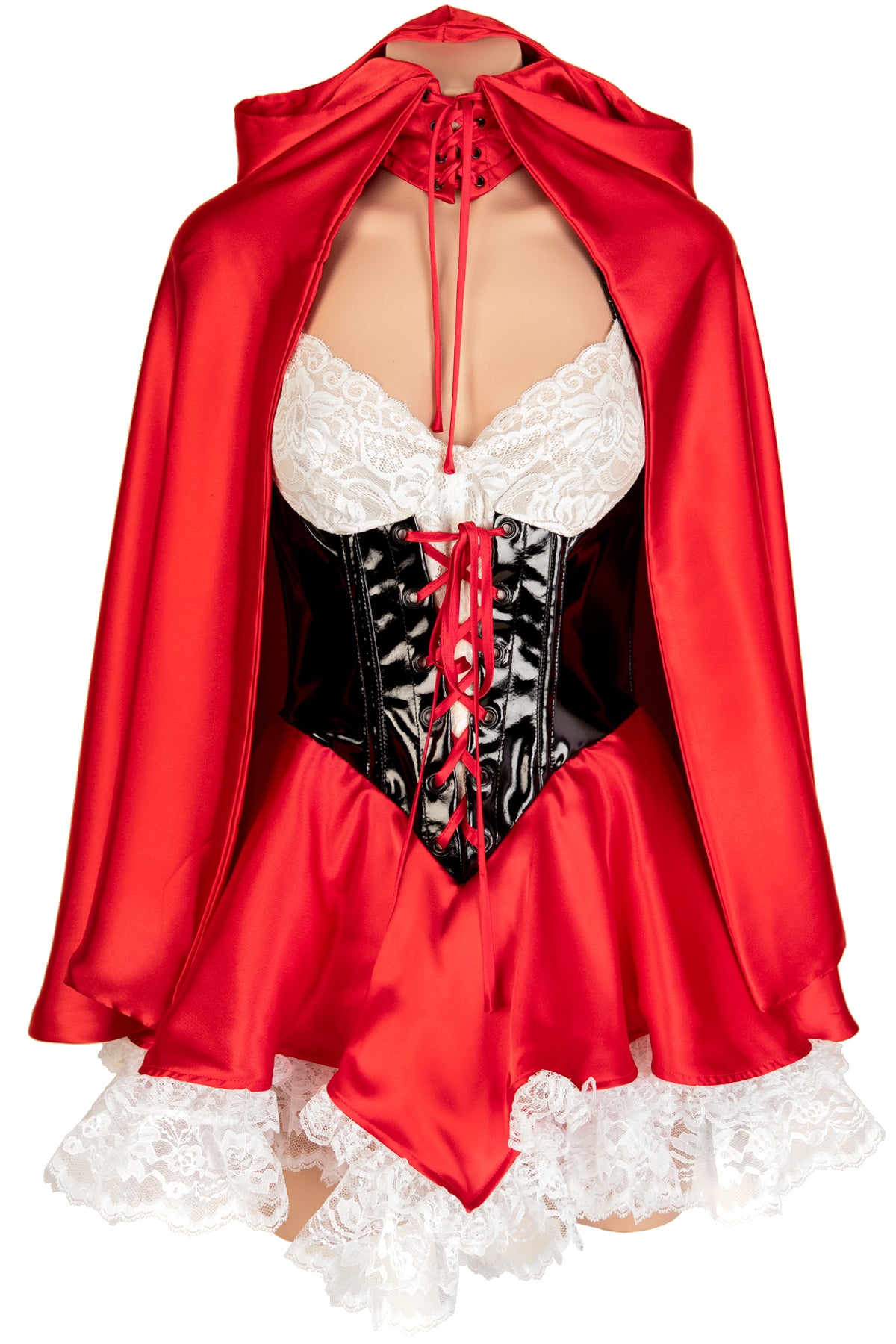 Elegant Lace-Up Short Satin Cape for Women - Vintage Bridal Shawl, Gothic Fashion Accessory, Cosplay Costume - Perfect for Weddings, Halloween & Photo Shoots