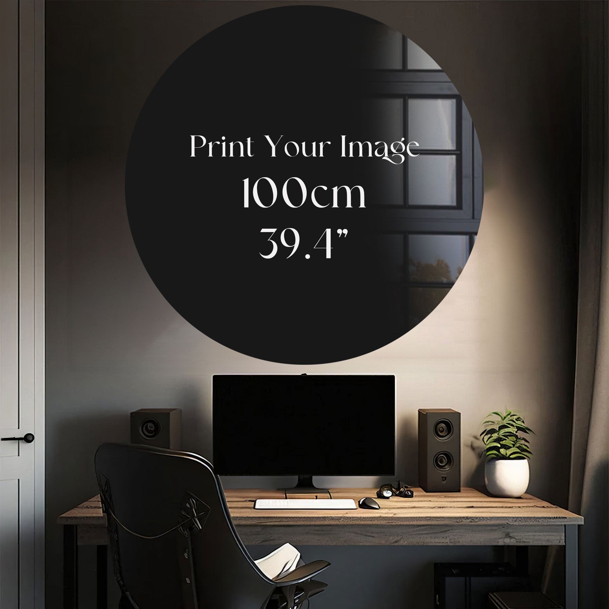 Custom Round Glass Prints - Personalized Photo & Design Engraved Glassware for Home Decor, Wedding Gifts & Office Awards