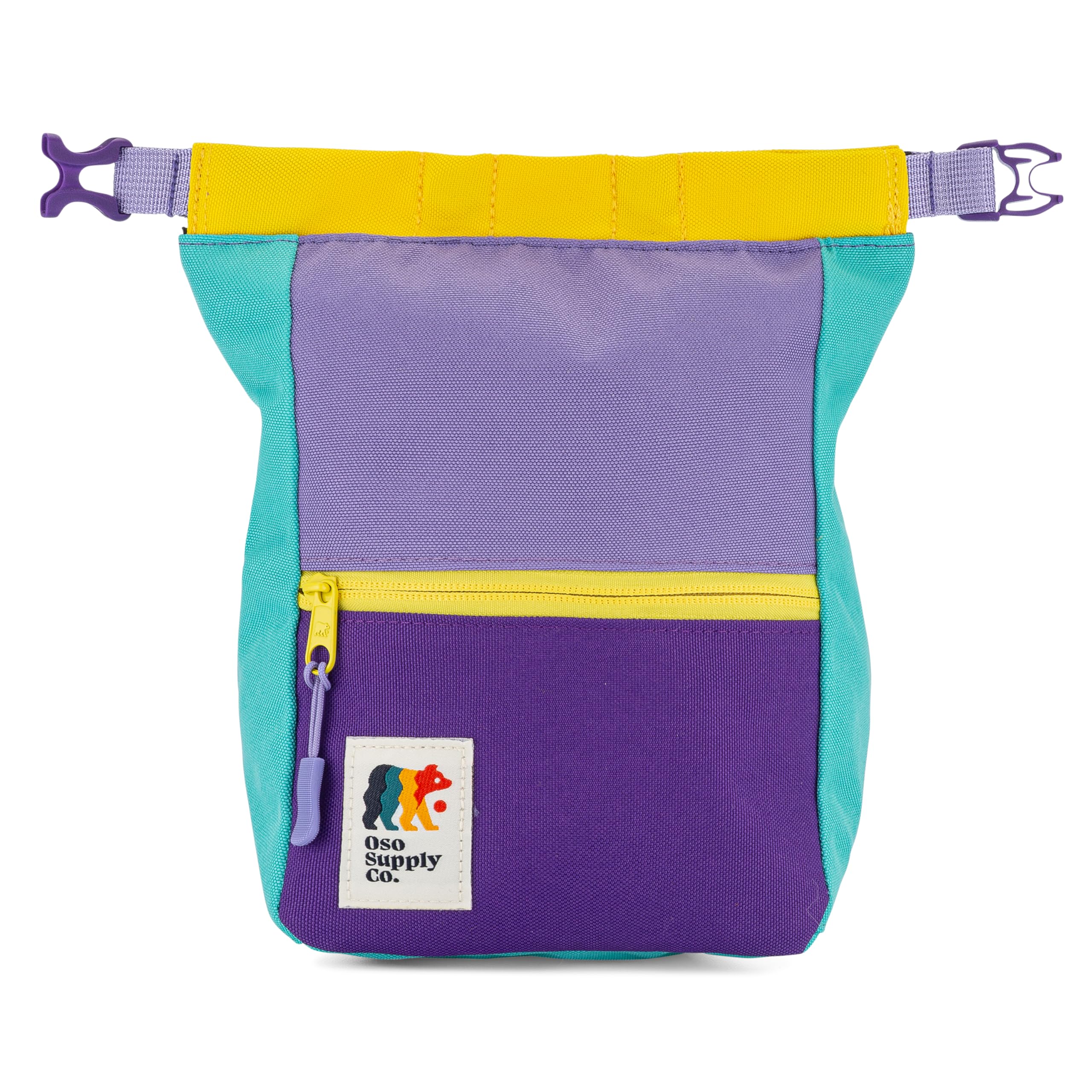 **Crux Bouldering Chalk Bucket - Large Rock Climbing Chalk Bag with Magnetic Closure, Zippered Pockets & Mesh Pouch - Ideal for Climbers, Weightlifting & Gymnastics - Perfect for Indoor & Outdoor Training**