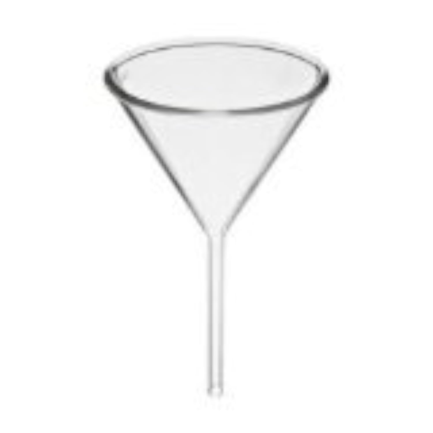 Karter Scientific 213V1 Glass Funnel - 50mm Diameter, Short Stem, Pack of 12 - Perfect for Chemistry Labs, Home Brewing & Essential Oil Distilling