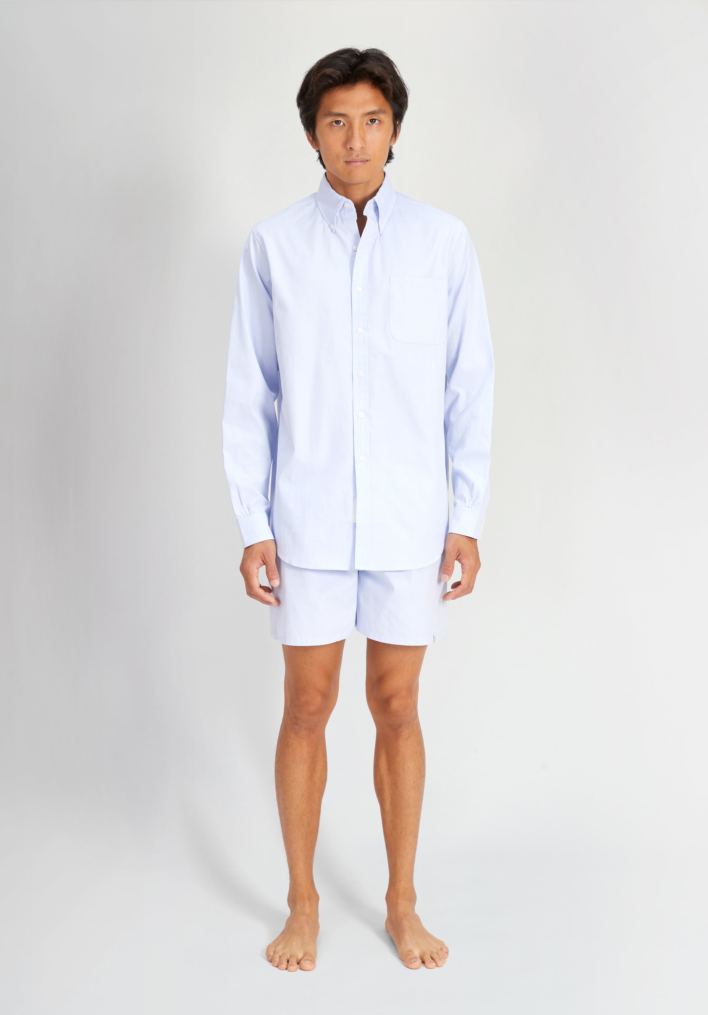 Blue Oxford Penn Shirt for Men - Classic Button-Down Dress Shirt for Business, Casual & Office Wear