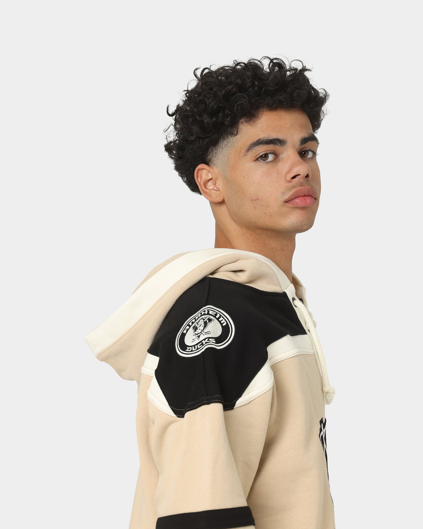 47 Brand Anaheim Ducks Superior Lacer Hoodie - Men's Khaki Pullover Sweatshirt for Casual Wear & Sports Fan Outfits