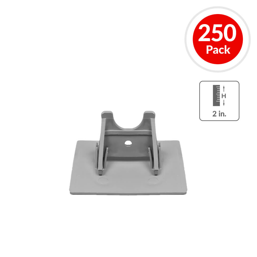 2 Inch All-Plastic Rebar Chair for Concrete Reinforcement - 250 Pack - Ideal for DIY Projects, Construction, and Landscaping
