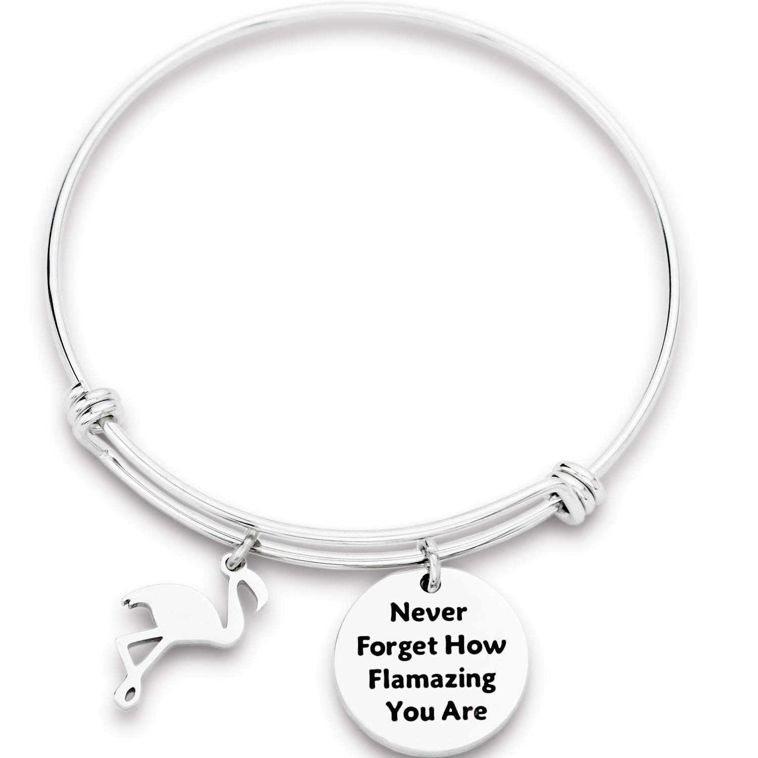 Kivosliviz Flamingo Bracelet - Stylish Motivational Jewelry with Flamazing Flamingo Charm | Perfect for Beach Vacations, Summer Outfits & Gift Giving