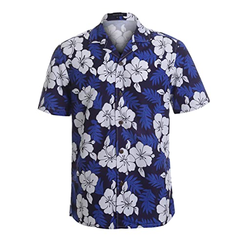 Dark Blue With White Floral