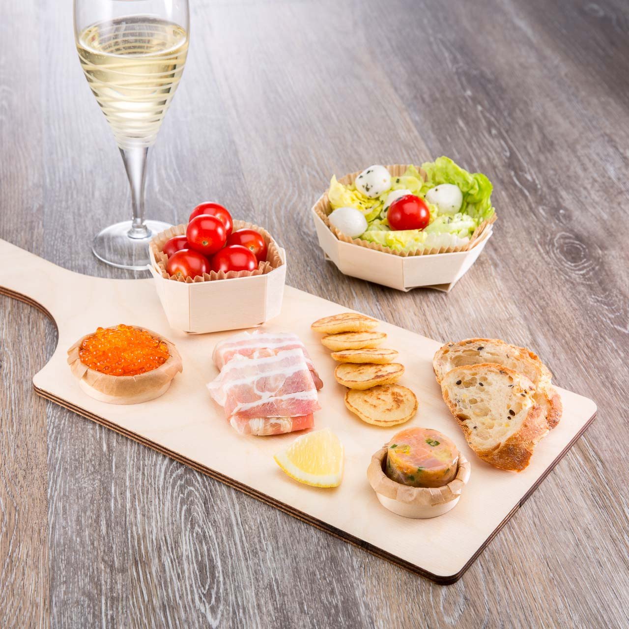 Premium Large Wooden Tapas Board - Charcuterie & Cheese Serving Platter for Entertaining, Parties & Home Dining - Perfect for Appetizers, Snacks & Hors d'Oeuvres