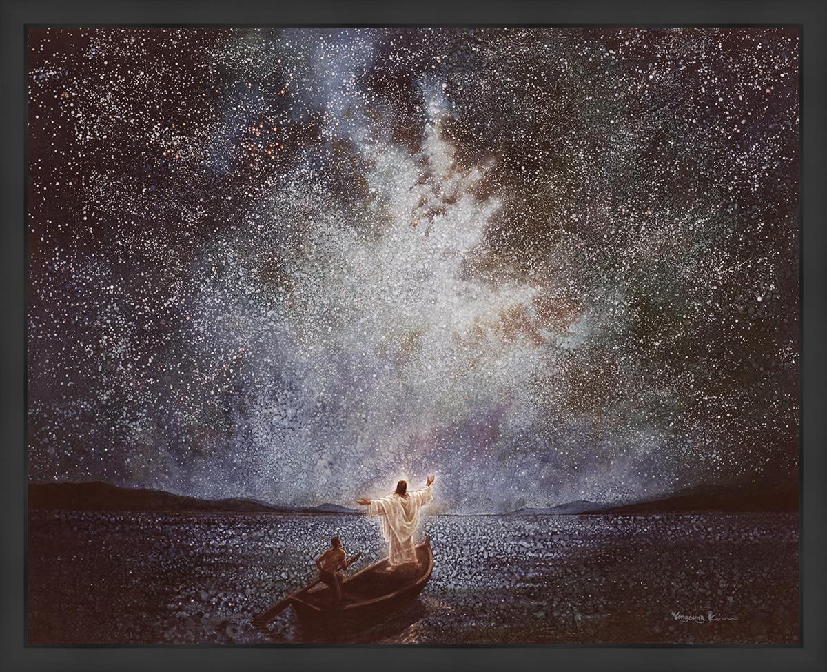 Calm and Stars Large Wall Art - Modern Abstract Canvas Painting for Living Room, Bedroom & Office Decor | Perfect for Home, Apartment & Workspace Aesthetic