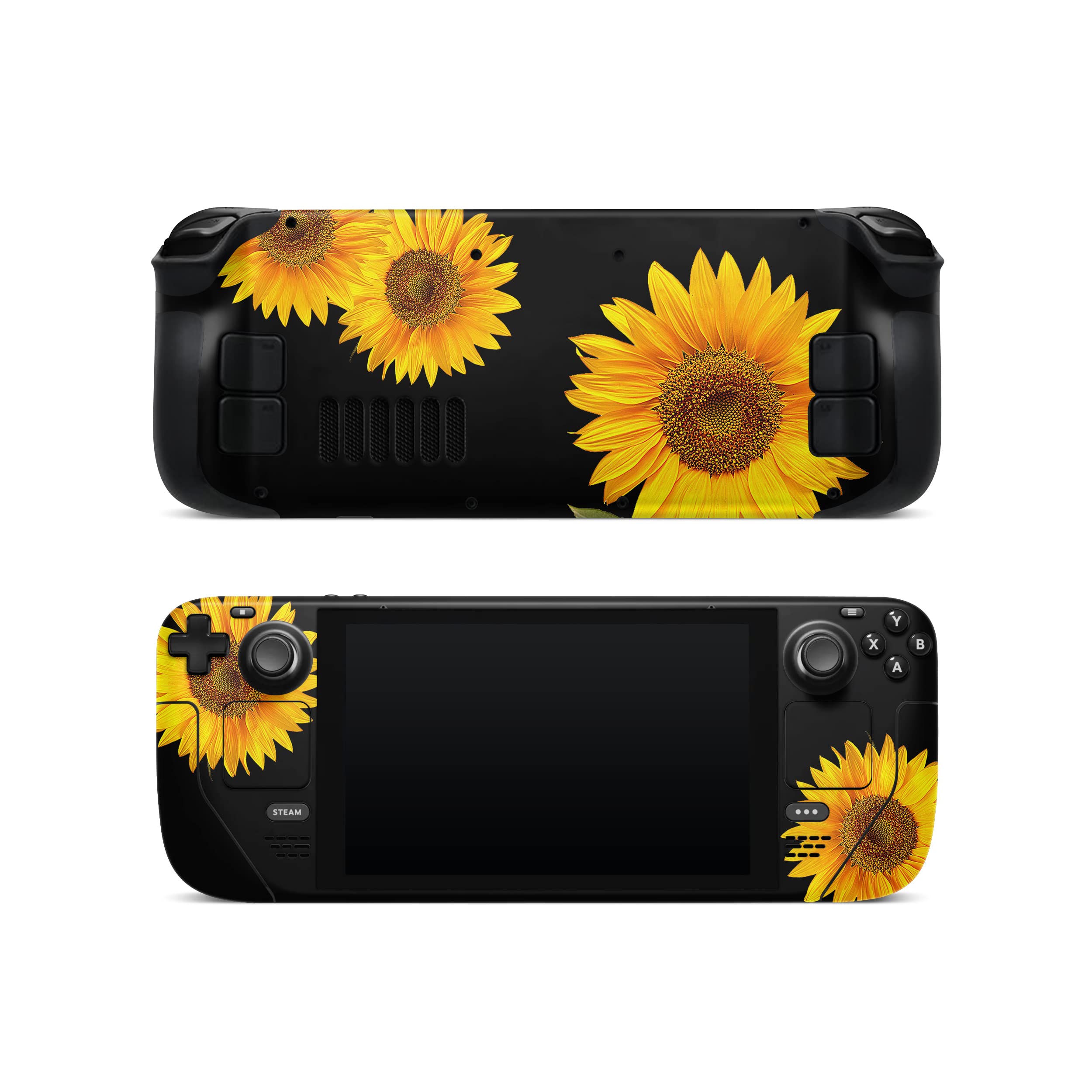 ZOOMHITSKINS Nintendo Switch Skin Cover - Pink, Black, Yellow & Gold Sunflowers Design | 3M Vinyl Decal Sticker Wrap | Made in USA | Perfect for Gaming Protection & Personalization