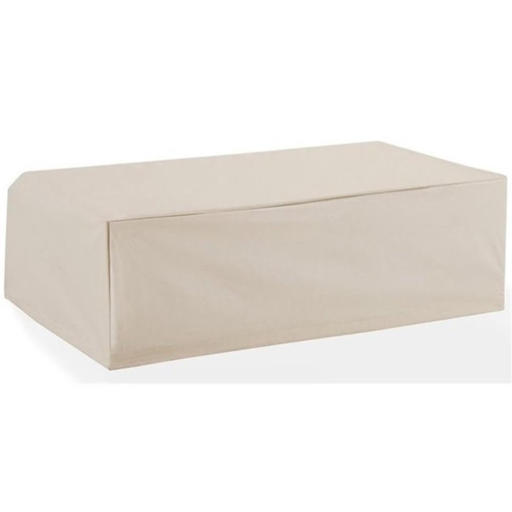 Pemberly Row Waterproof Outdoor Patio Coffee Table Cover - Cream Color - Heavy Duty UV Protection Furniture Protector for Deck, Garden & Backyard