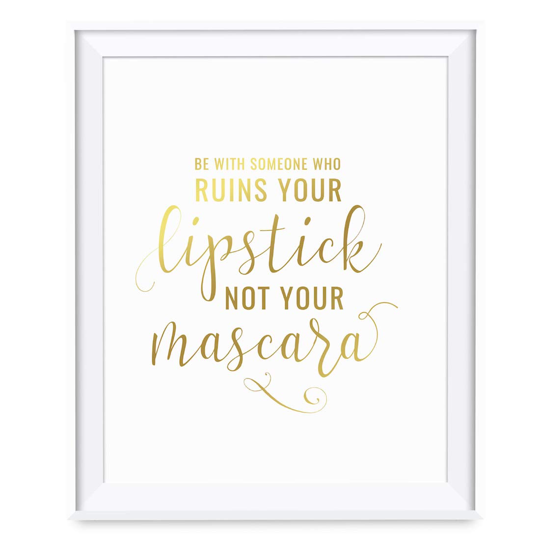 Andaz Press Women's Wall Art Print - 8.5x11 Inch Inspirational Quote Decor with Metallic Gold Ink - 