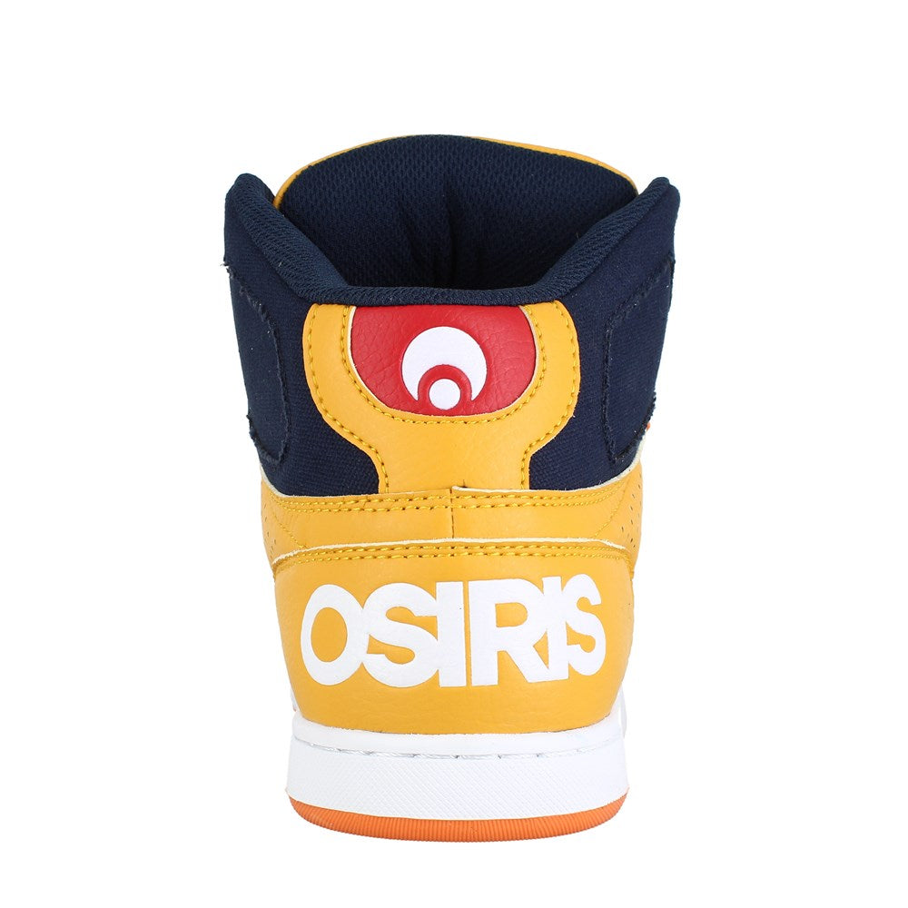 Osiris NYC 83 CLK Skate Shoes - Tan/Navy/Red Colorway - Perfect for Street Skateboarding & Casual Wear