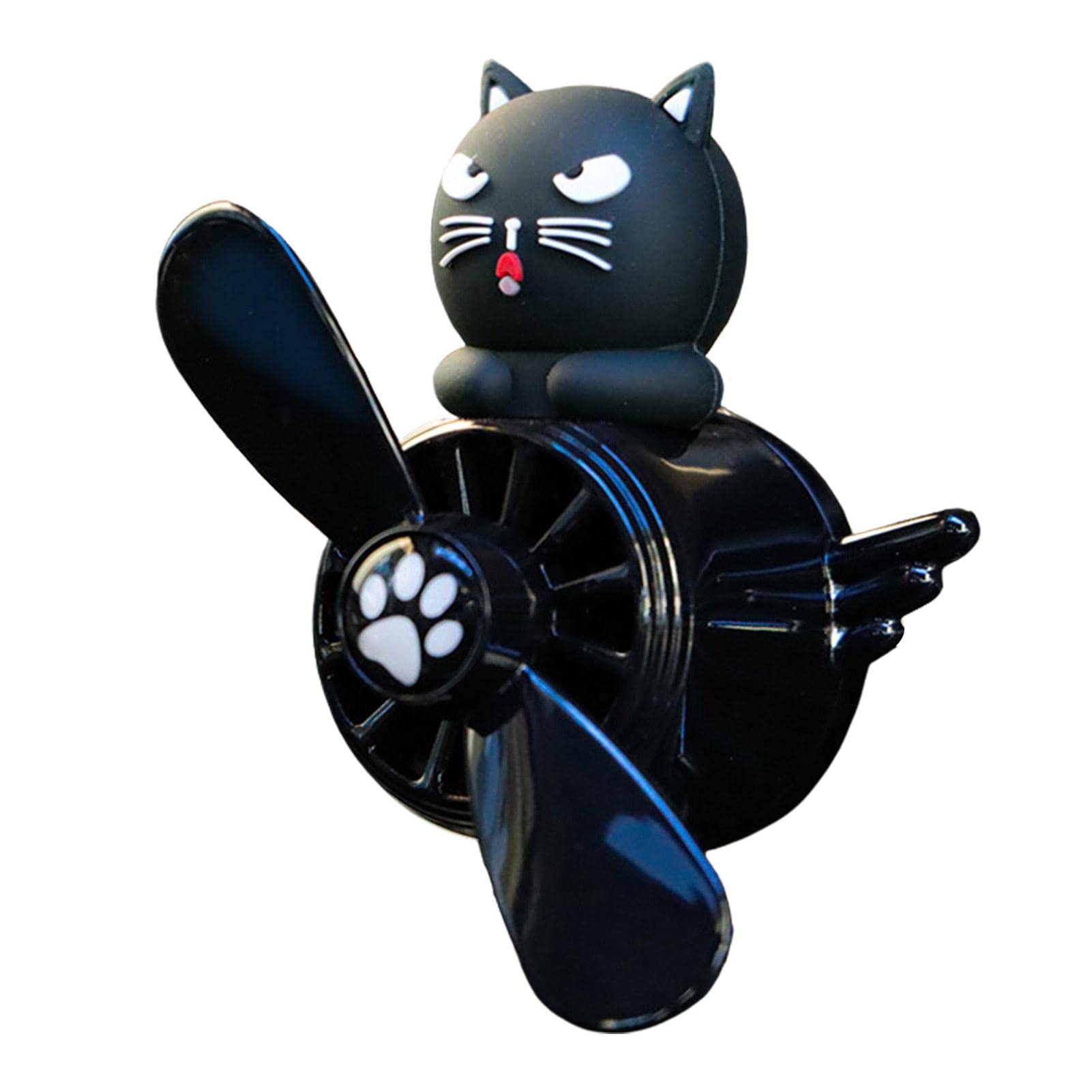 Cartoon Animal Pilot Car Air Freshener - Rotating Propeller Vent Clip Diffuser with Fragrance for Cars | Cute Automotive Air Outlet Fan Decor | Perfect for Road Trips & Daily Commutes