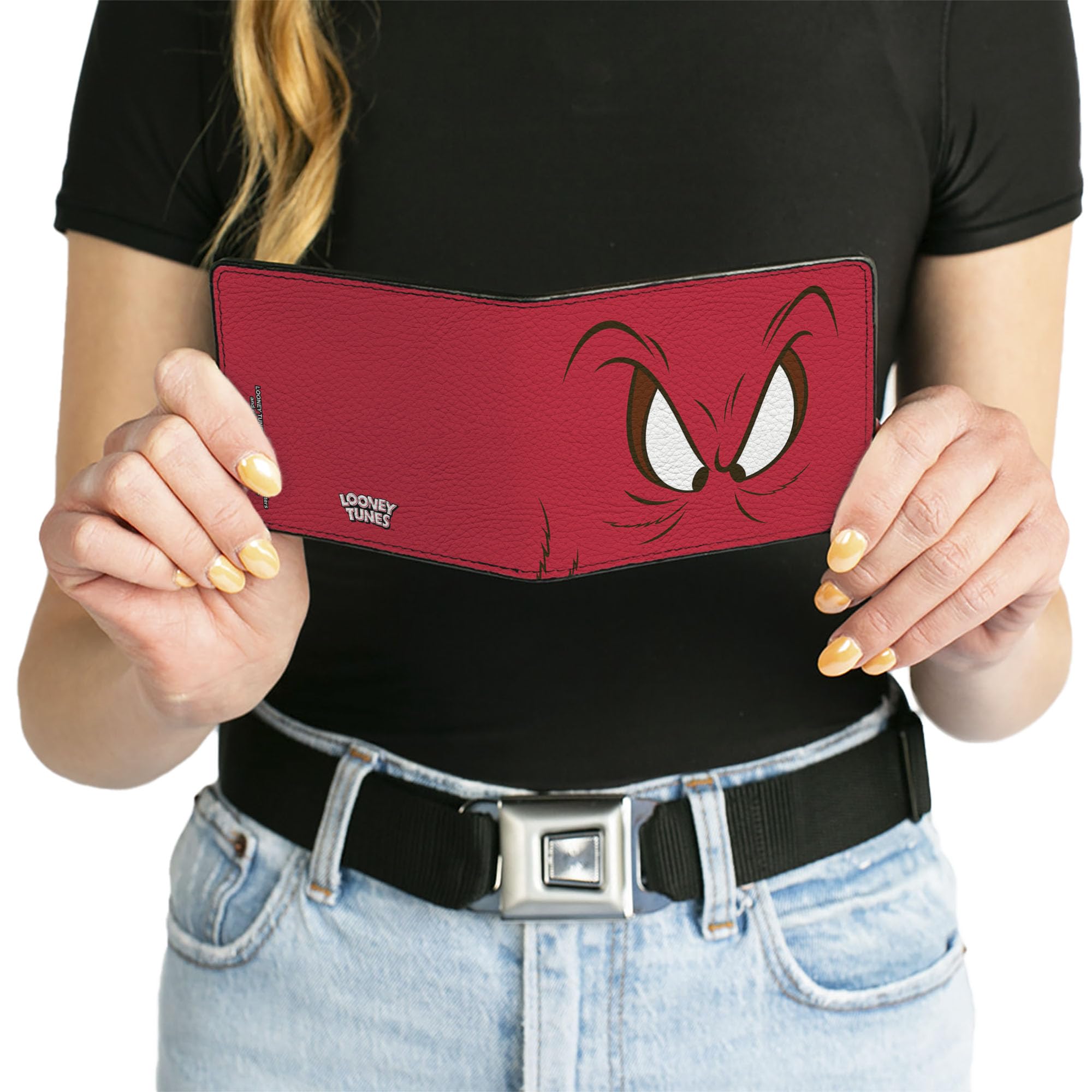 Buckle-Down Men's PU Leather Bifold Wallet - Gossamer Eyes Multicolor Slim RFID Blocking Wallet for Everyday Use & Travel