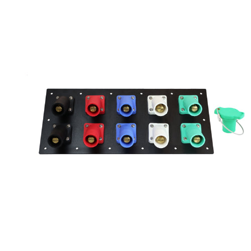 800 Amp Male Double Set Screw 10 Position CAM Lock Panel - Heavy Duty Electrical Connector for Industrial Power Distribution & Panel Wiring