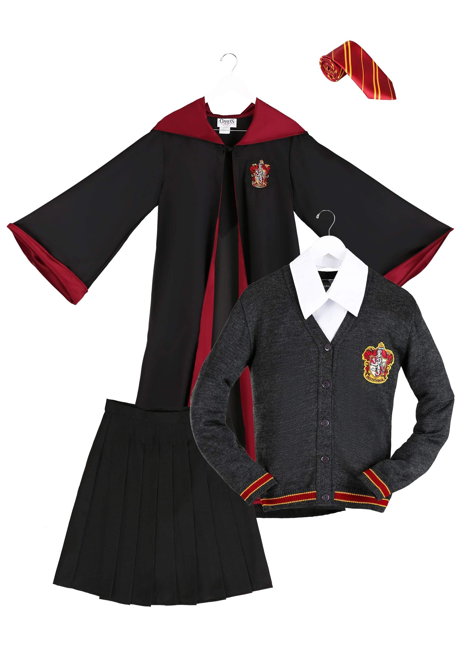 Plus Size Harry Potter Hermione Granger Costume for Women - Official Movie Replica Robe with House Crest - Perfect for Halloween, Cosplay & Themed Parties