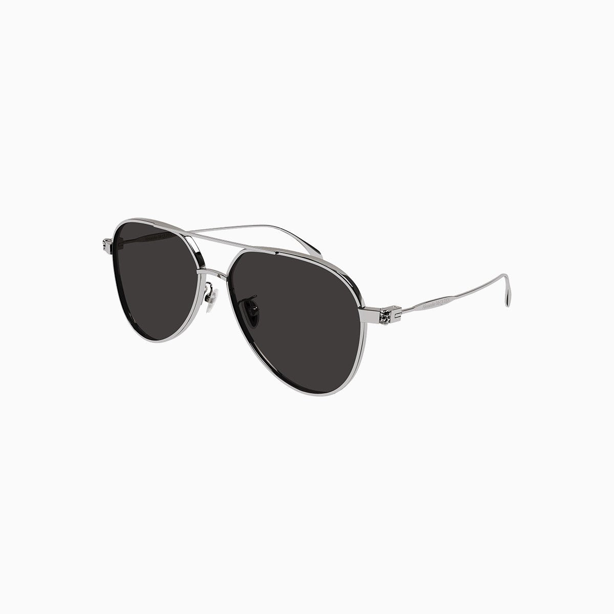 Alexander McQueen Ruthenium Grey Sunglasses for Women - Luxury Designer Shades for Fashion & UV Protection - Perfect for Beach, Driving & Outdoor Activities
