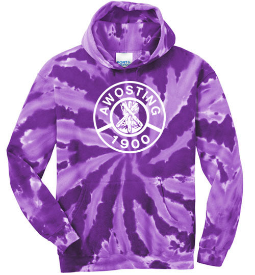 Awosting Tie Dye Hooded Sweatshirt for Men & Women | Soft Cotton Pullover with Kangaroo Pocket | Perfect for Casual Wear, Street Fashion & Outdoor Activities