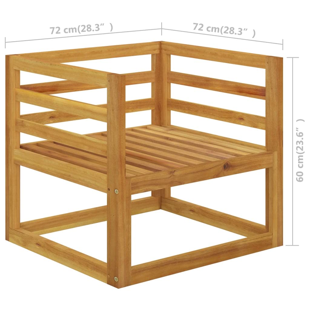 12-Piece Acacia Wood Outdoor Patio Lounge Set with Cream Cushions - Garden, Balcony & Backyard Conversation Furniture | Perfect for Relaxing, Entertaining & Outdoor Dining | Fast Priority Shipping