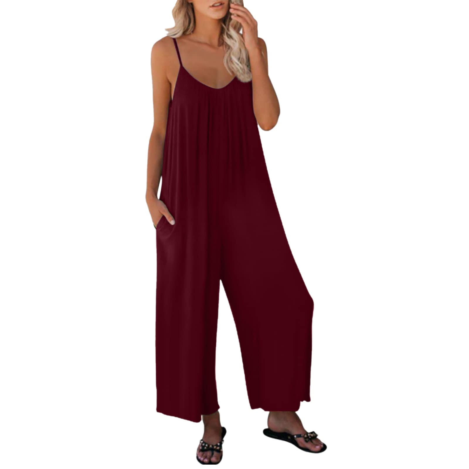 Women's Summer Tops - Sleeveless Dressy Tank Tops, Loose Batwing Sleeve Tunic Tee with Pocket | Casual Solid Color Basic Shirts for Outfits, Beach & Daily Wear