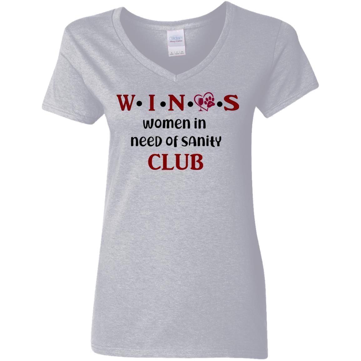Wine Lovers V-Neck T-Shirt for Women - 5.3 oz Soft Cotton Burgundy Lettering Tee - Perfect for Wine Tasting, Girls Night Out & Casual Wear