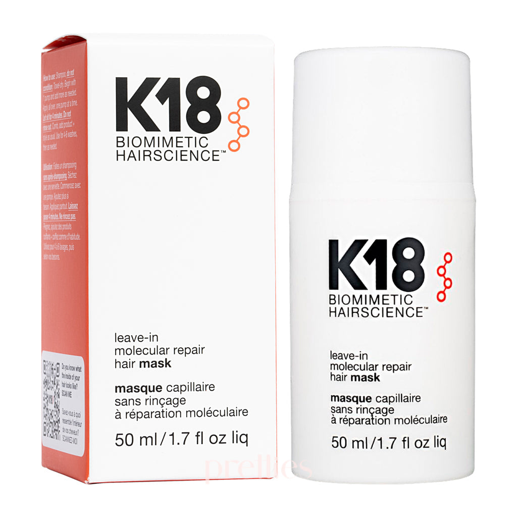 K18 Leave-In Molecular Repair Hair Mask 50ml - Deep Conditioning Treatment for Damaged Hair - Perfect for Salon-Quality Hair Care at Home