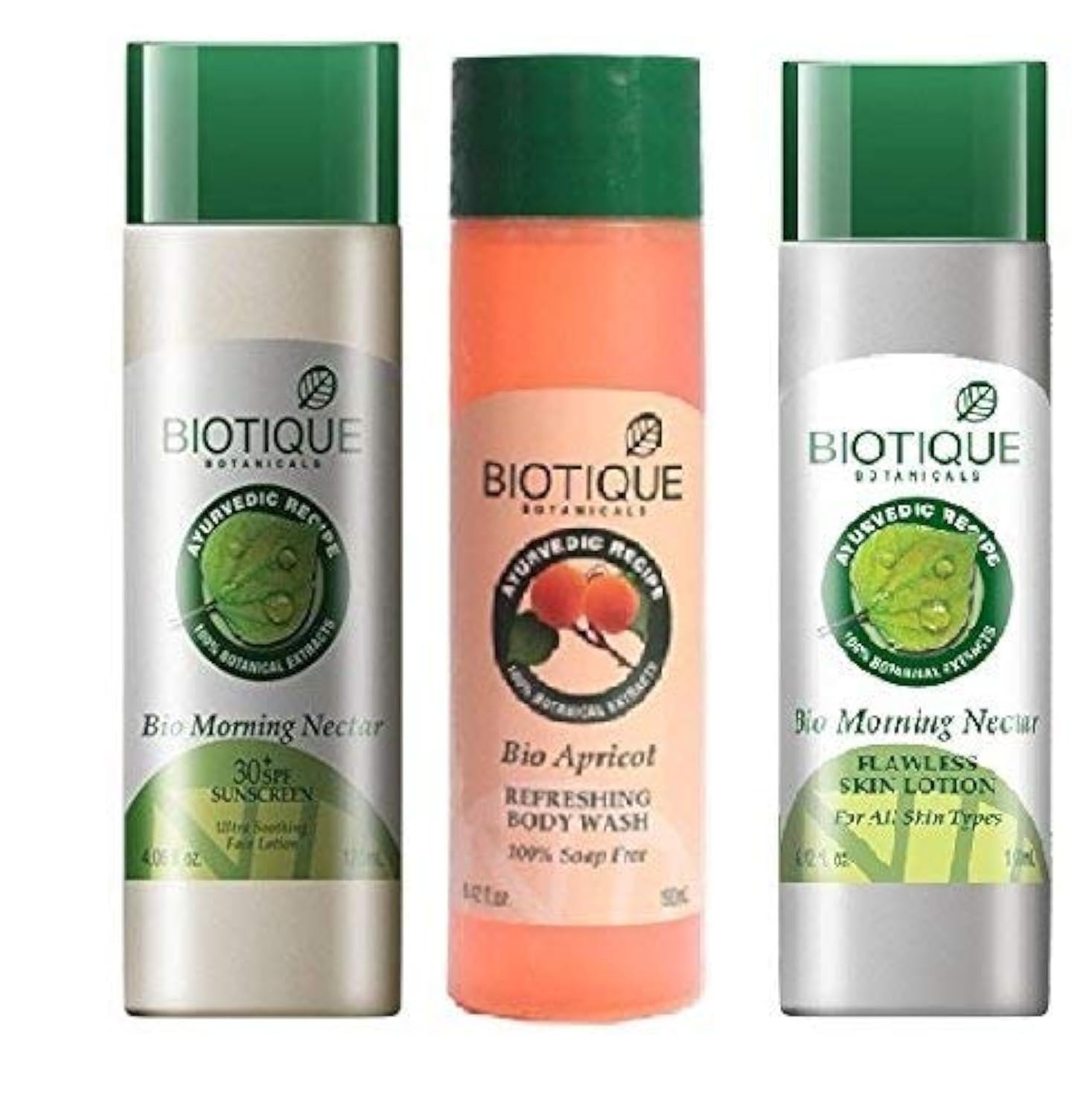 Biotique Body Wash, Sunscreen & Skin Lotion Combo Set - Hydrating & UV Protection for Daily Skincare Routine - Perfect for Travel, Gym & Outdoor Activities