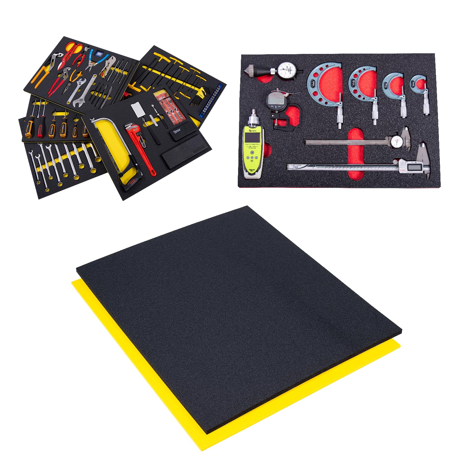 5S Tool Box Shadow Foam Organizers (2 Colors) - Fits Craftsman 113668 (16.5