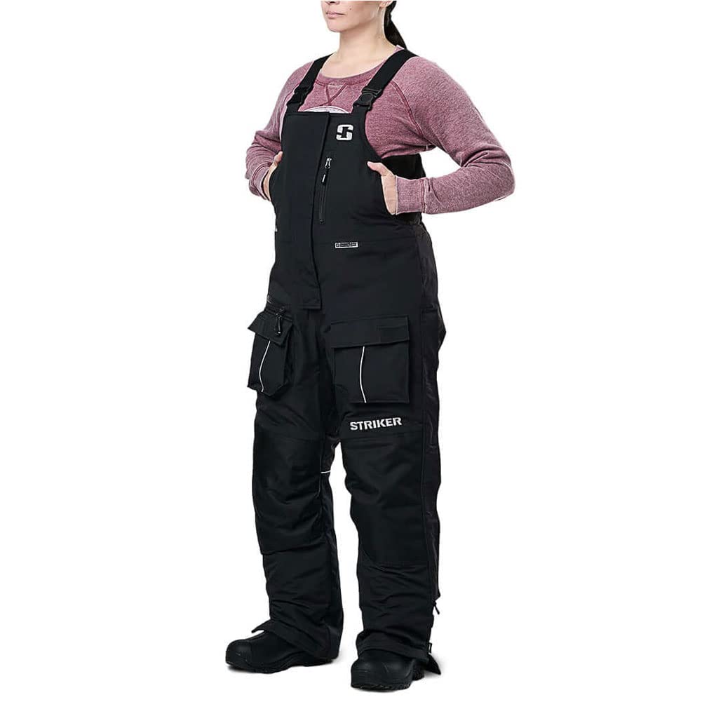 Striker Women's Stella Durable Windproof Water-Resistant Ice Fishing Bibs with Sureflote Flotation Technology - Warm Winter Snow Pants for Ice Fishing, Snowmobiling & Cold Weather Outdoor Activities