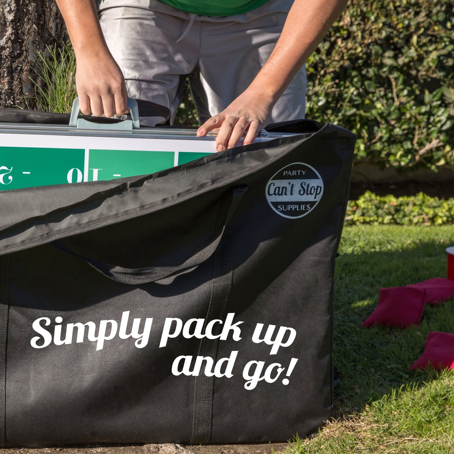 Premium Cornhole Board Game Set - Regulation Size, Portable & Durable for Outdoor Parties, Tailgating, Backyard BBQs, and Family Fun