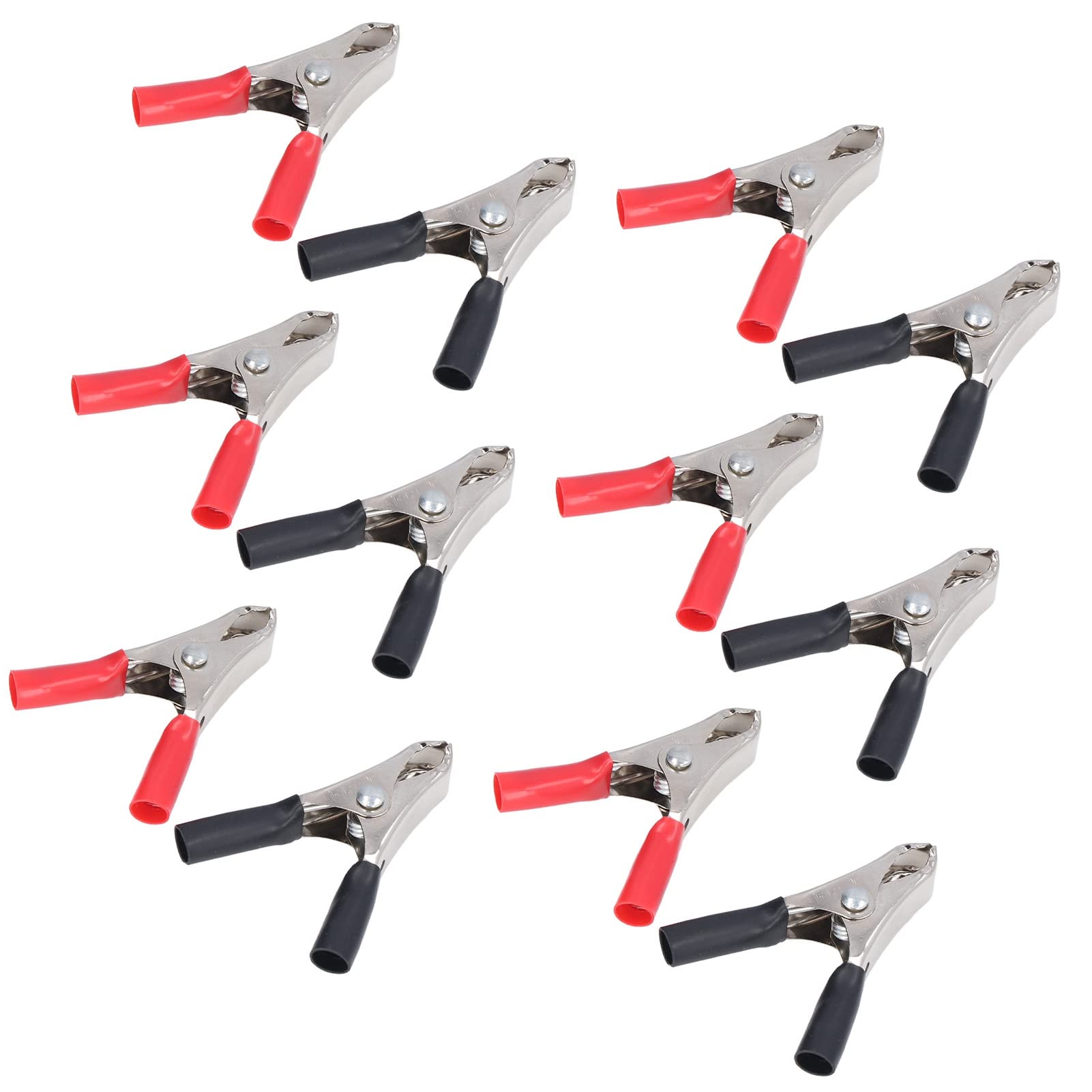 Heavy Duty Battery Cable Clamp with Insulated PVC Sheath - 10A Rated Current, 15mm Opening - Perfect for Automotive, Marine & Power Equipment Connections