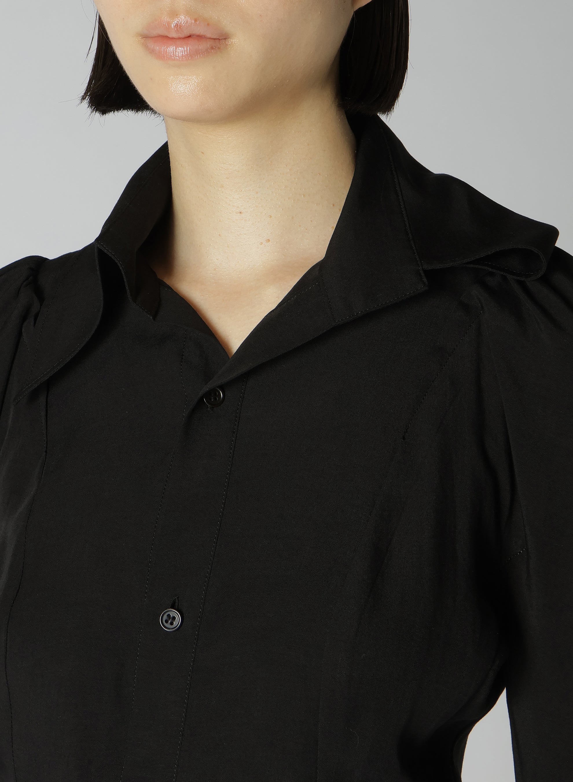 Stylish Cellulose Poplin Puff Sleeve Slim Fit Blouse for Women | Elegant Office Wear & Casual Outfits
