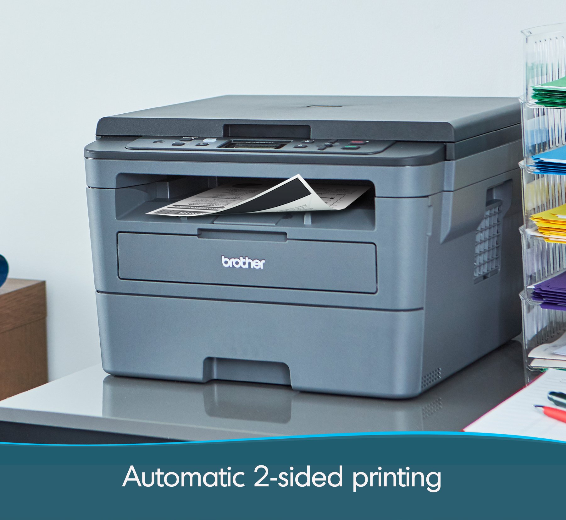 Brother L-2390DW Compact Monochrome Laser All-in-One Printer - Wireless, Mobile & Duplex Printing, 32ppm Fast Printing for Home Office & Small Business Use