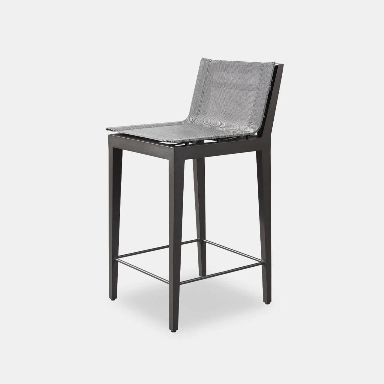 Byron Aluminum Outdoor Bar Stool - Rust-Resistant & Weatherproof Patio Bar Height Stool for Backyard, Poolside & Deck Use
