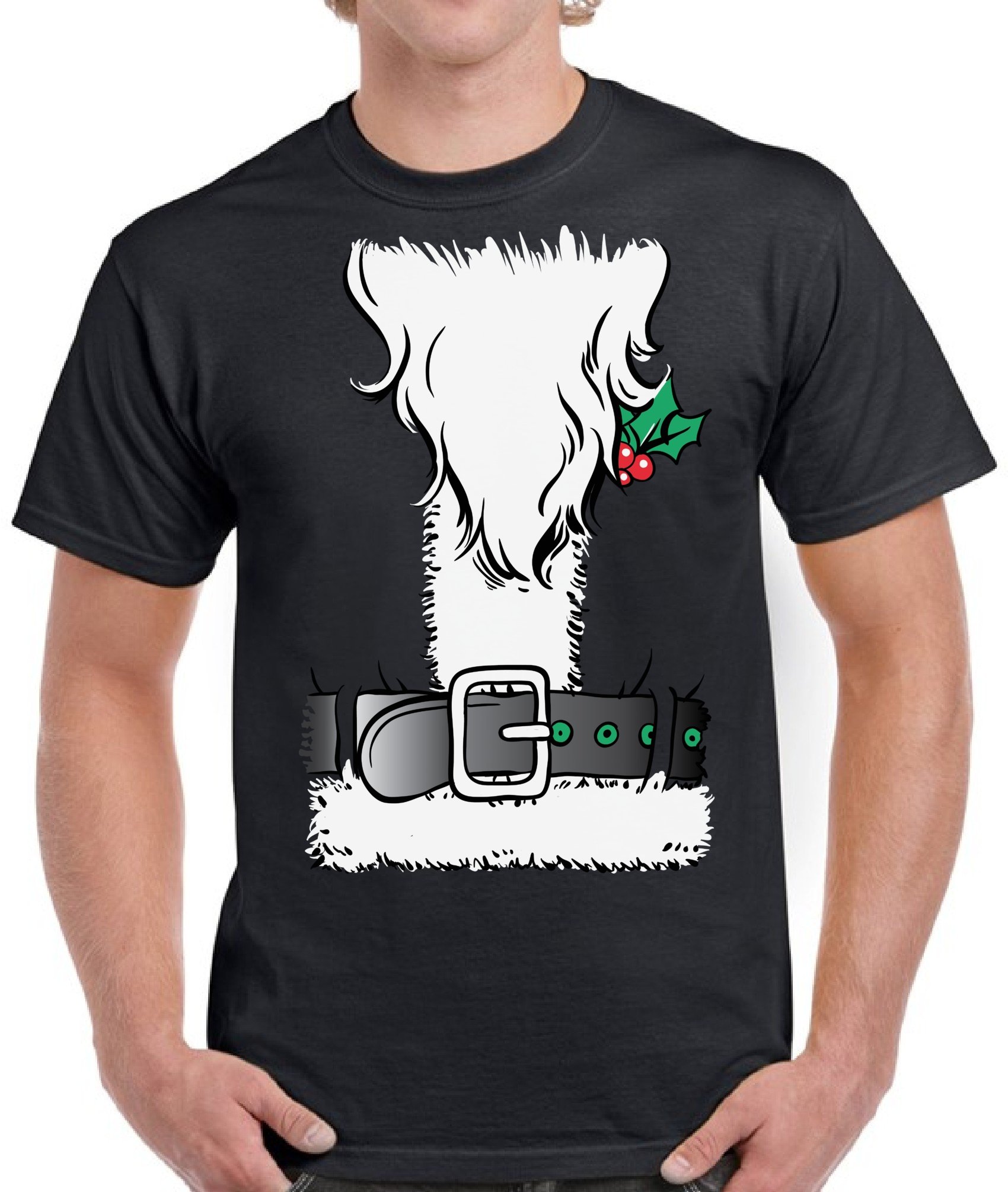 Santa Shirt for Men - Festive Santa Costume Tshirt with Santa Suit Design - Perfect Christmas Gift & Holiday Party Outfit for Xmas Celebrations, Family Gatherings & Office Parties