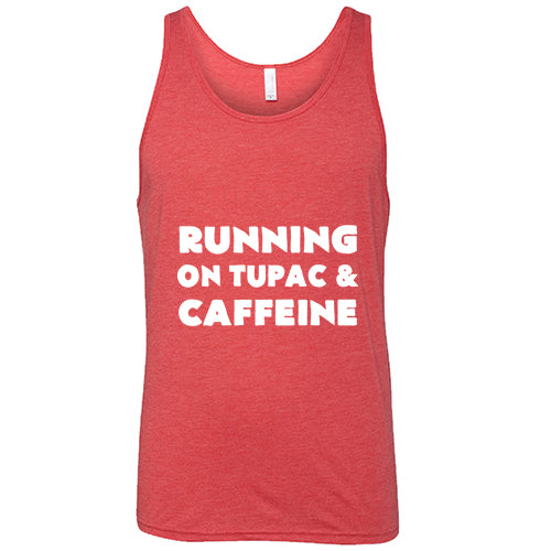Unisex Running On Tupac And Caffeine Graphic Tee - Vintage Rap Music & Coffee Lover T-Shirt for Casual Wear, Gym, Concerts & Street Style