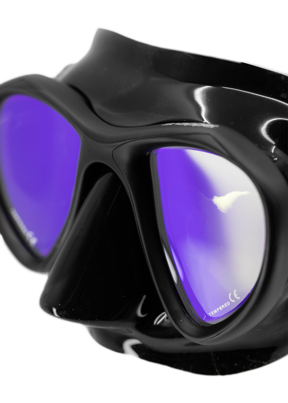 Rob Allen Snapper Mask - Black with Tinted Lens for Spearfishing, Scuba Diving & Water Sports