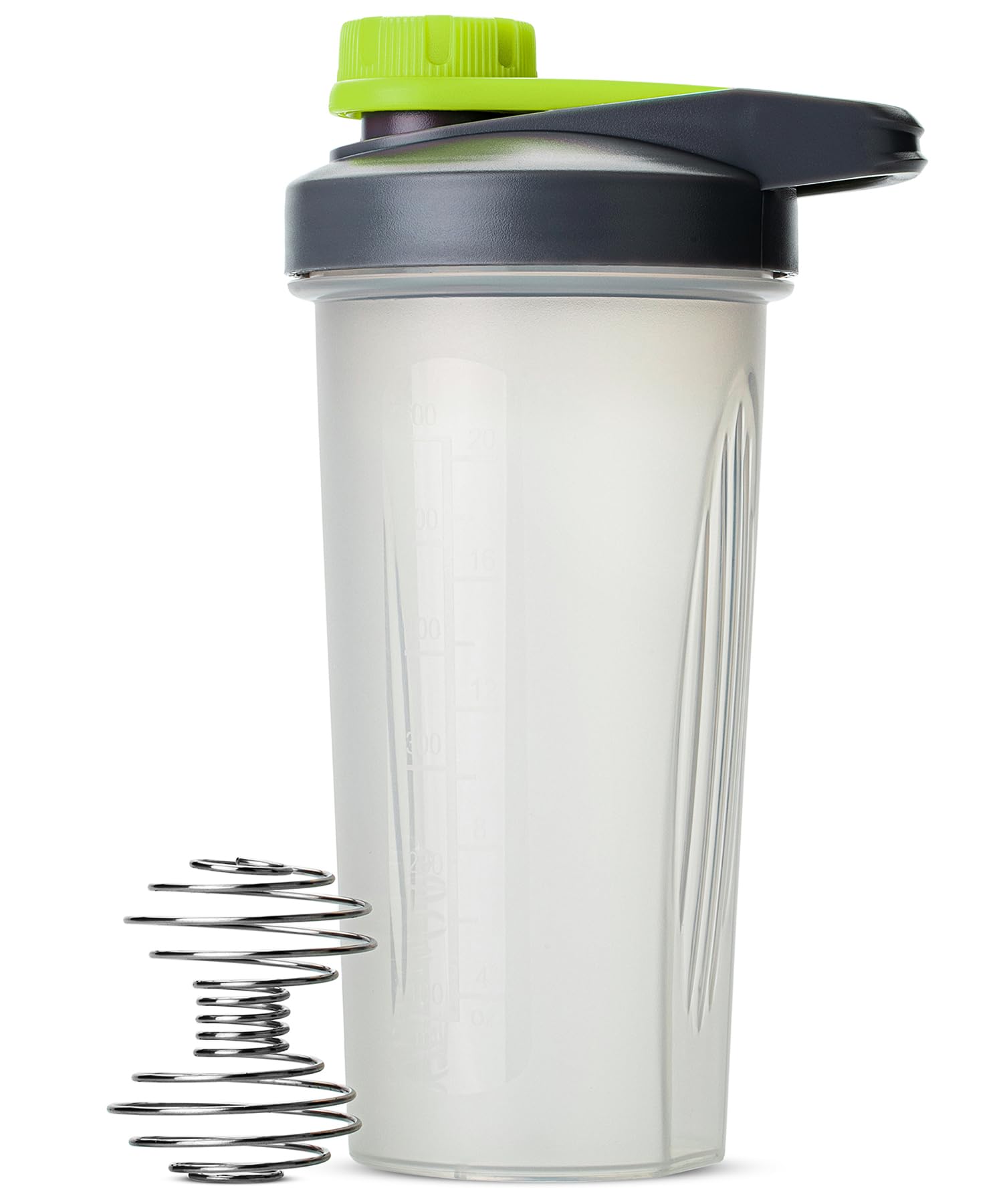 Mr. Pen 28 oz Protein Shaker Bottle with Wire Whisk Ball & Twist Cap - Gray/Green - Perfect for Gym, Workouts, and Post-Workout Protein Mixing