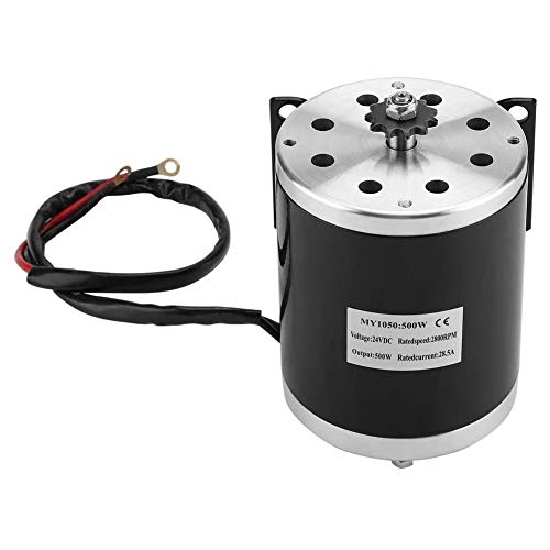 500W 24V DC Electric Brushed Motor with Bracket - LANTRO JS Permanent Magnet Motor 2800RPM for DIY E-Bike, Scooter, Go Kart - Perfect for Home Projects and Small Electric Vehicles