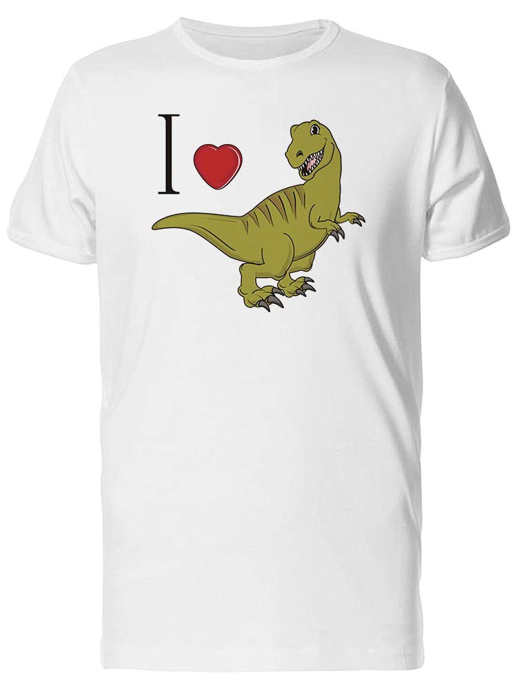 Men's I Love Dinosaurs Graphic T-Shirt - Soft Cotton Casual Tee for Dinosaur Lovers, Gifts & Everyday Wear