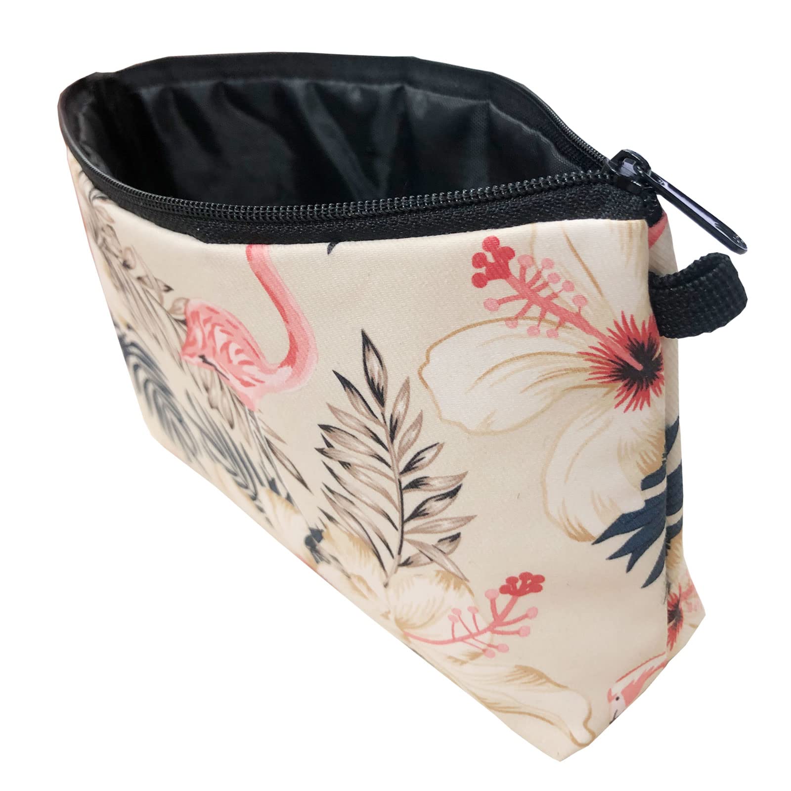 Meiyuuo 2-Pack Small Makeup Bags for Women - Pink Flamingo Cosmetic Pouches for Purse & Travel